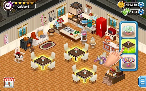 Screenshot de Cafeland World Kitchen v2.80.5 Apk Mod (Dinheiro Infinito)