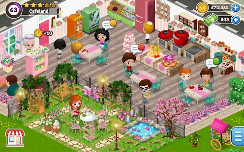 Screenshot de Cafeland World Kitchen v2.80.5 Apk Mod (Dinheiro Infinito)