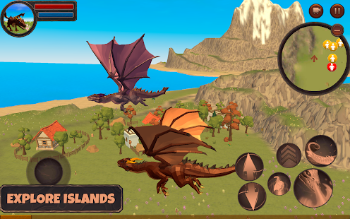 Screenshot de Dragon Simulator 3D: Adventure Game v1.095 Apk Mod (Dinheiro infinito)