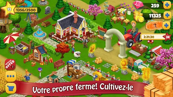 Screenshot de Farm Day Village Farmer v1.2.39 Apk Mod (Dinheiro Infinito)