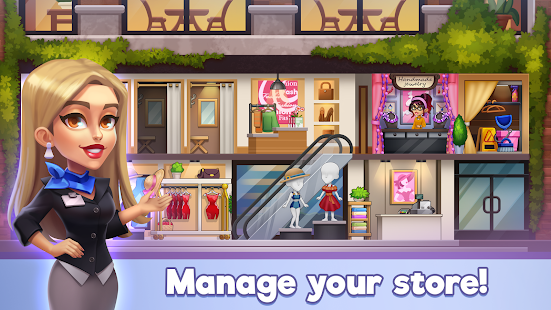 Screenshot de Fashion Shop Tycoon v1.10.0 Apk Mod (Dinheiro Infinito)