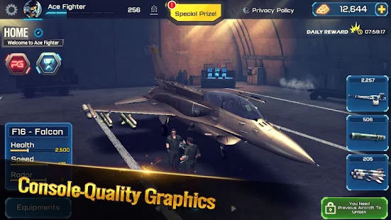 Screenshot de Fighter Jet: Modern Air Combat v2.59 Apk Mod (Dinheiro Infinito)