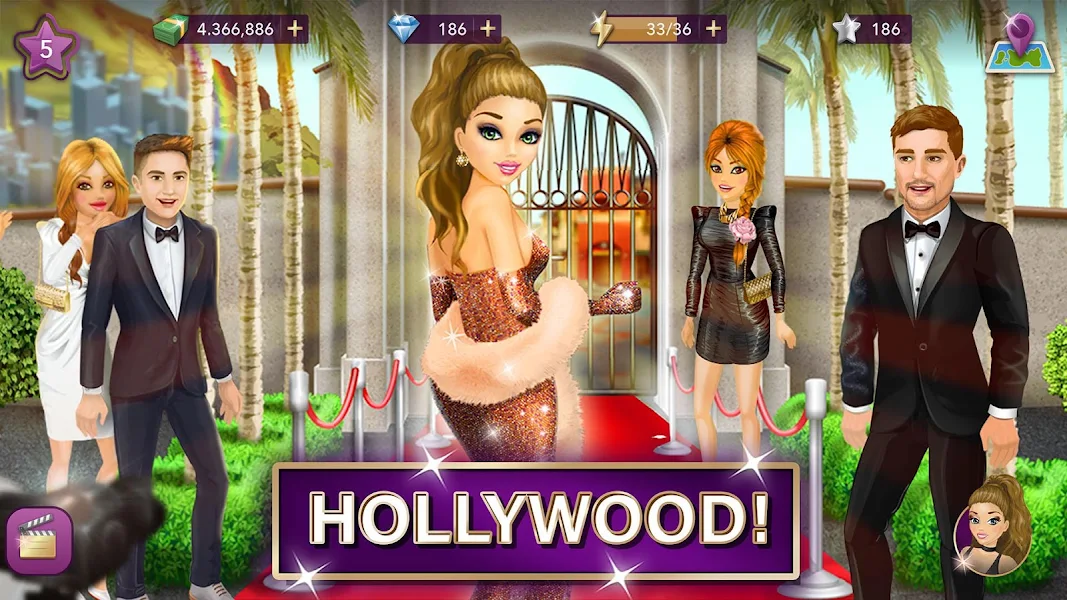 Screenshot de Hollywood Story Fashion Star v14.6.1 Apk Mod (Dinheiro Infinito)