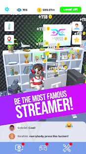 Screenshot de Idle Streamer v1.52 Apk Mod (Dinheiro Infinito)