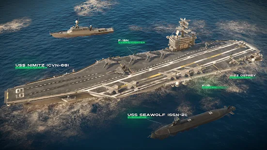 Screenshot de MODERN WARSHIPS v0.70.0.12051467 Apk Mod (Munição Infinita)
