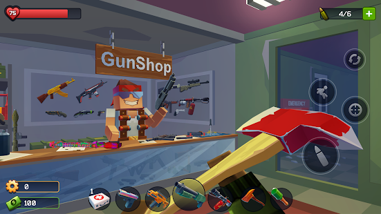 Screenshot de Pixel Combat Zombies Strike v5.10.6 Apk Mod (Dinheiro Infinito)