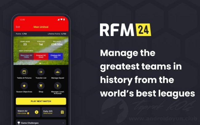 Download RFM 2024 Football Manager v1.17.1 MOD APK – Tüm Ligler AÇIK