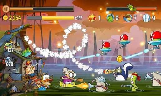 Screenshot de Swamp Attack v4.1.4.291 Apk Mod (Dinheiro Infinito)