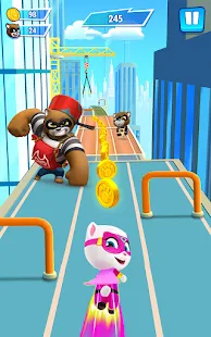 Screenshot de Talking Tom Hero Dash v26.2.1.11229 Apk Mod (Dinheiro infinito)