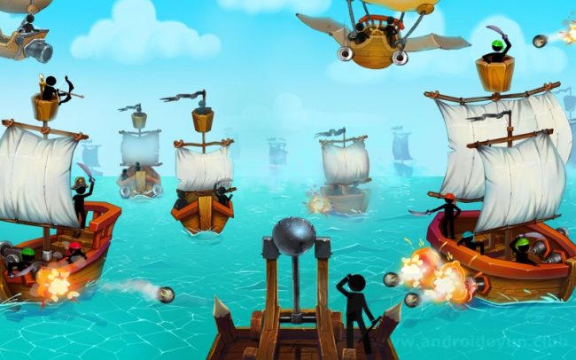 Download The Catapult Stickman Pirates v1.3.5 MOD APK – DINHEIRO INFINITO