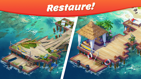 Screenshot de Tropical Forest: Match 3 Story v2.15.3 Apk Mod (Estrelas Infinita)