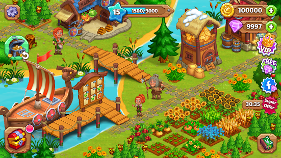 Screenshot de Vikings and Dragon Island Farm v1.38 Apk Mod (Dinheiro Infinito)