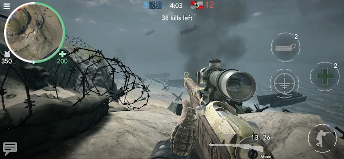 Screenshot de World War Heroes: Guerra FPS v1.50.0 Apk Mod Menu (Munição Infinita)